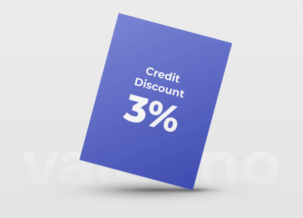 Credit discount 3%